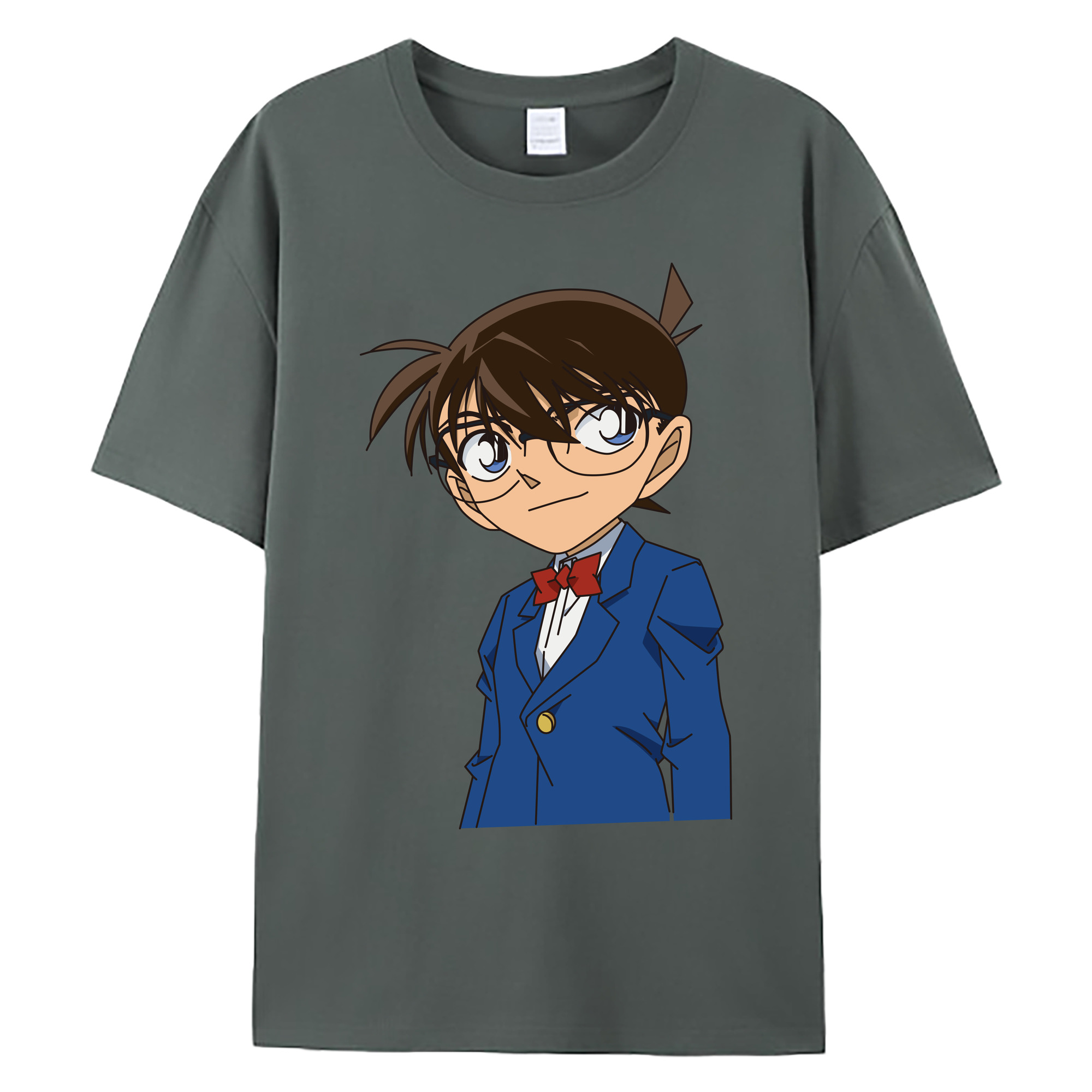 （画像用） 名探偵コナン 江戸川 コナン Detective Conan Conan Edogawa 綿100％ メンズ半袖Tシャツ｜肌触りやわらか＆通気性